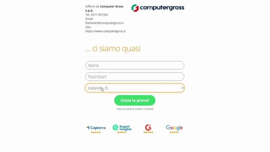 🎥 Tutorial FlashStart – Attivazione con PIN (Computer Gross)